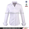 new Business slim fit 100% Organic Cotton White Shirt for Women/Ladies with "V "collar
